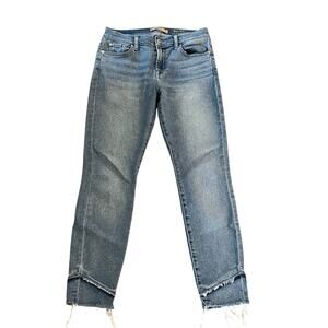 7 For All Mankind Luxe Vintage The Ankle Skinny Jeans Women’s 28 Blue Raw Hem
